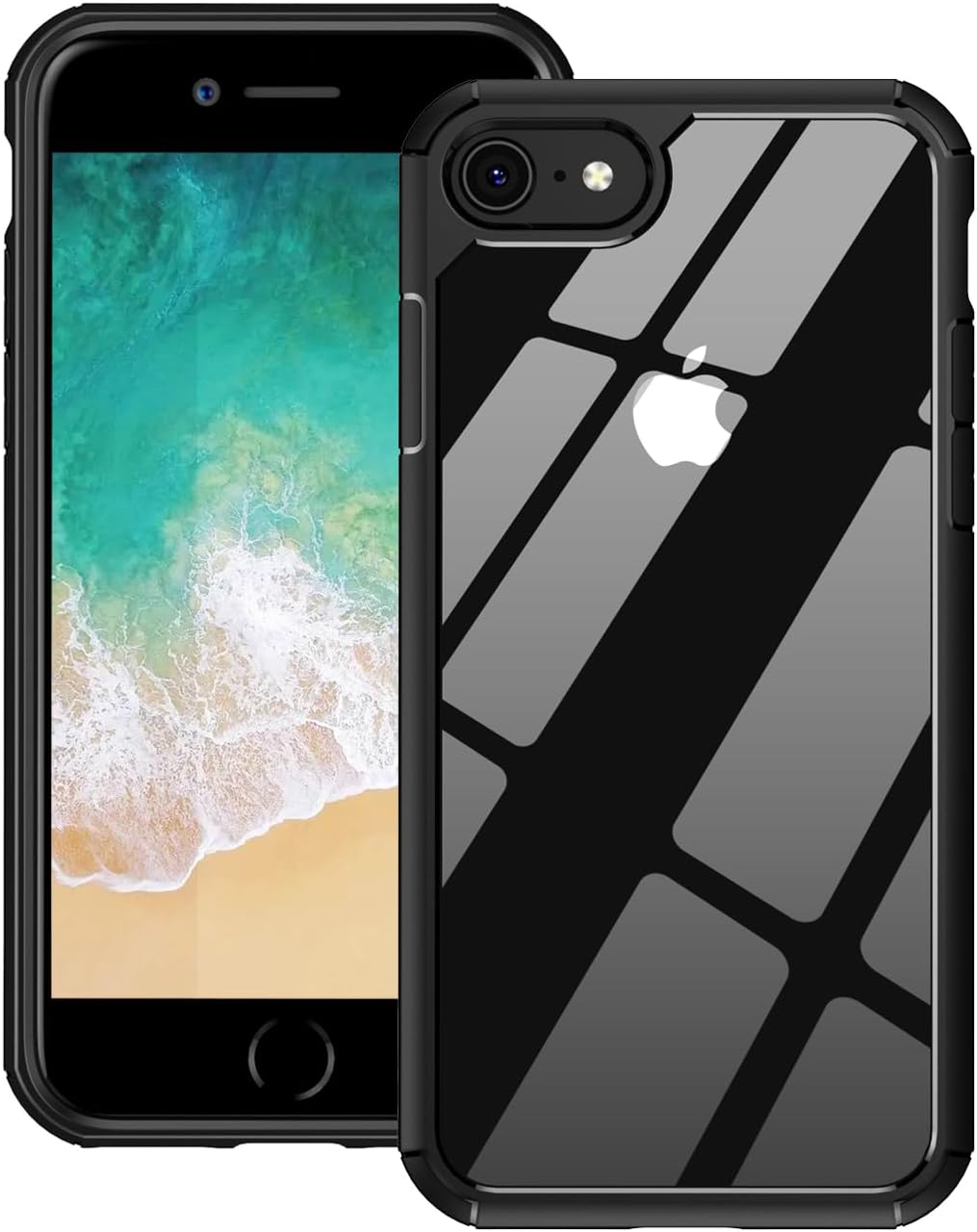 iPhone SE第3世代/第2世代・8/7用 透明バンパーケース 耐衝撃・黄変防止・滑り止め 4.7インチ