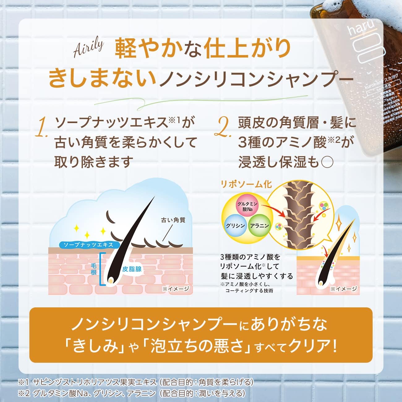 天然由来無添加ノンシリコンオールインワンシャンプー400ml（約2ヶ月分）