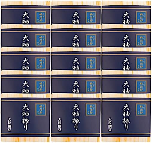 高級無添加納豆 大粒 大袖振り 15個入りギフト BOX