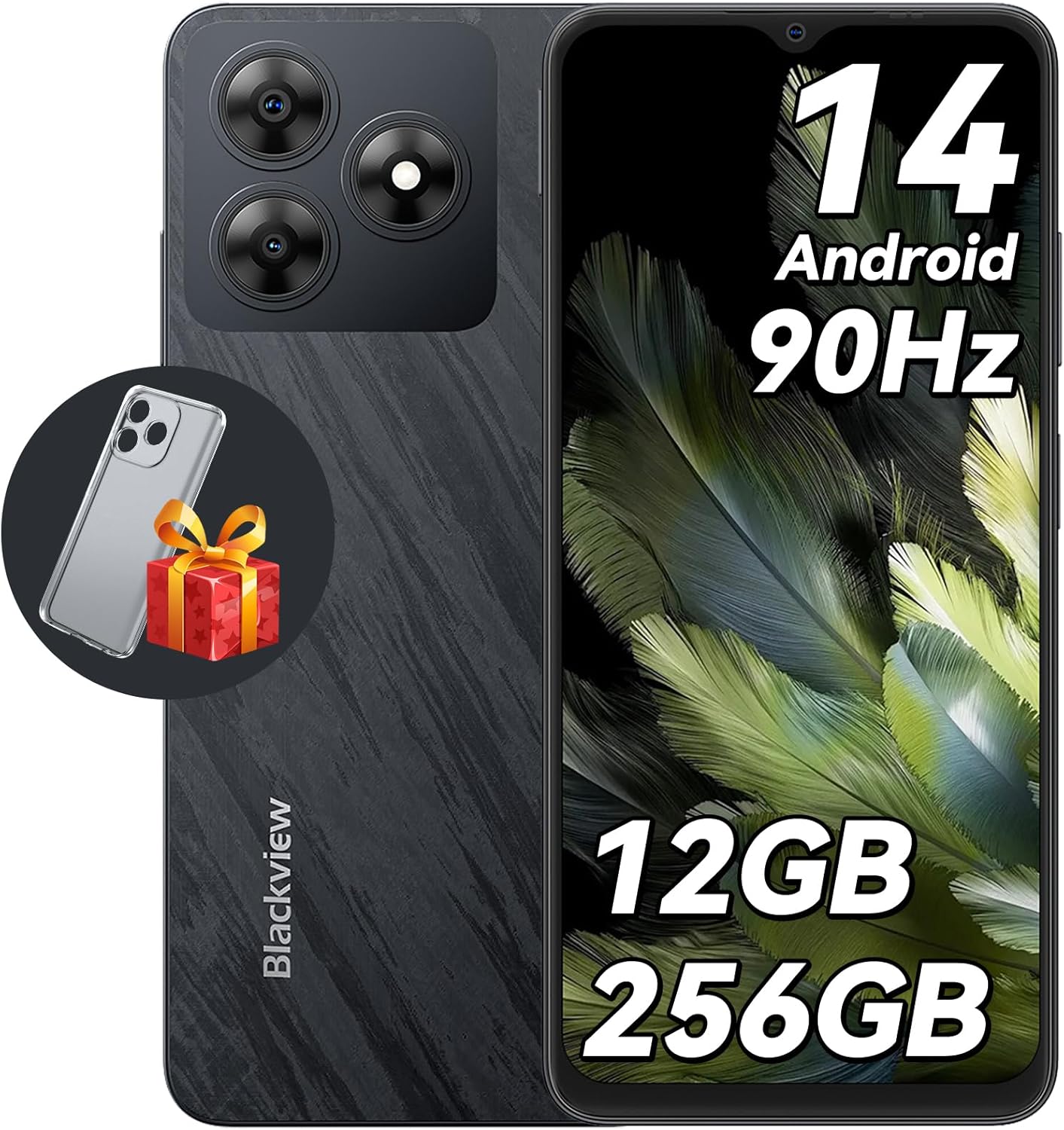 Blackview Wave8 SIMフリー スマートフォン 12GB+256GB 90Hzリフレッシュ 大容量バッテリー 5000mAh