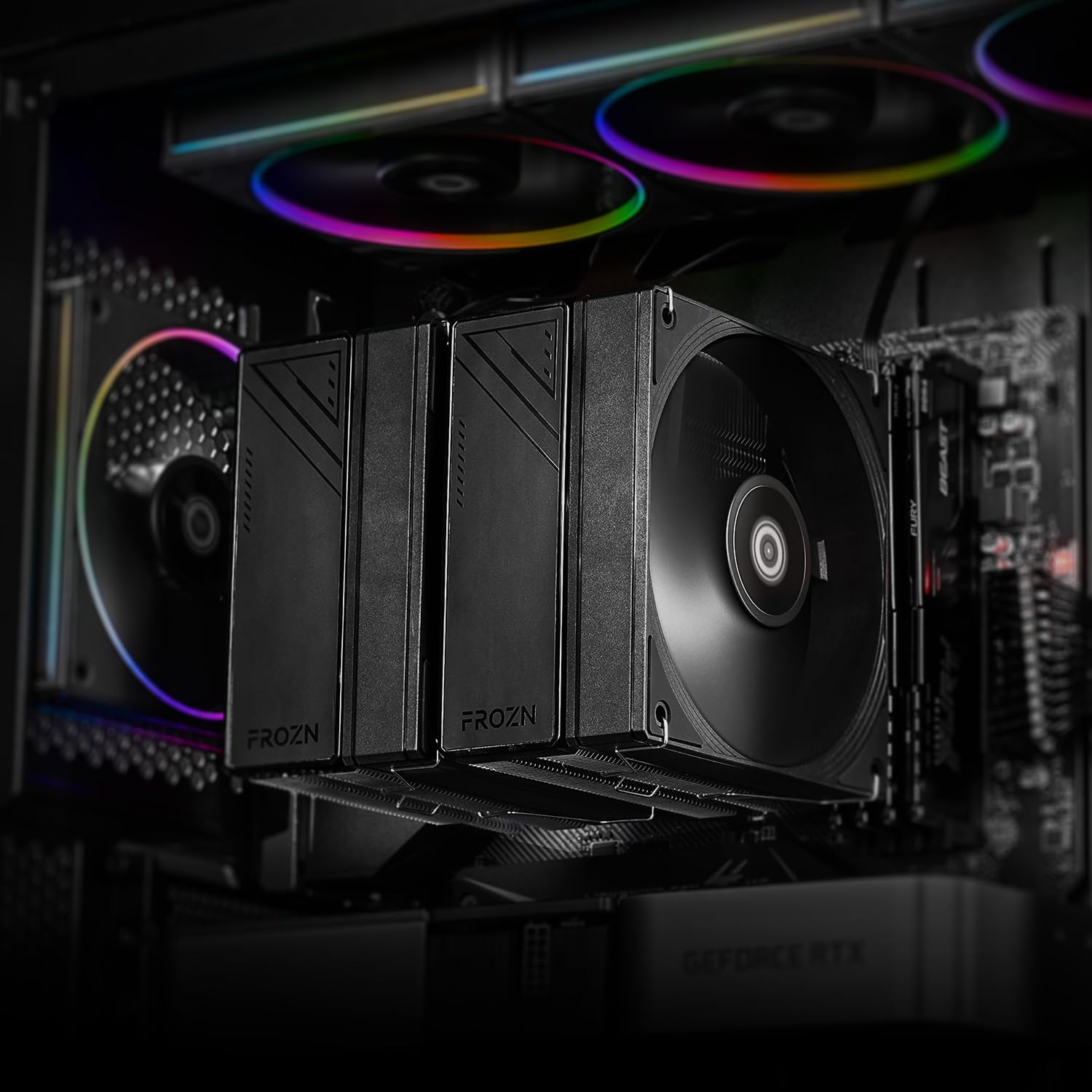 ID-COOLING FROZN A620 PRO SE - ブラックアウトデュアルタワー型CPUクーラー、6本熱管、静音ファン搭載、Intel AMD対応