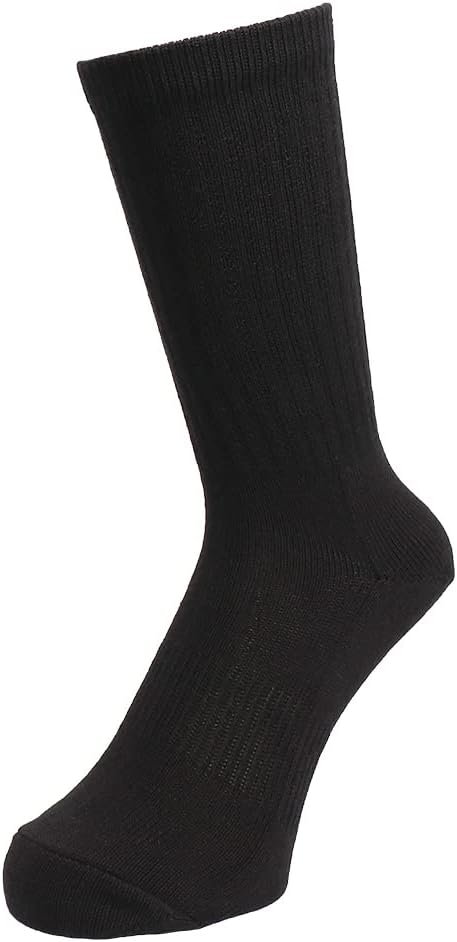 おたふく手袋 ストレッチストロングソックス 先丸 足底補強 ブラック 25-27cm 2足組