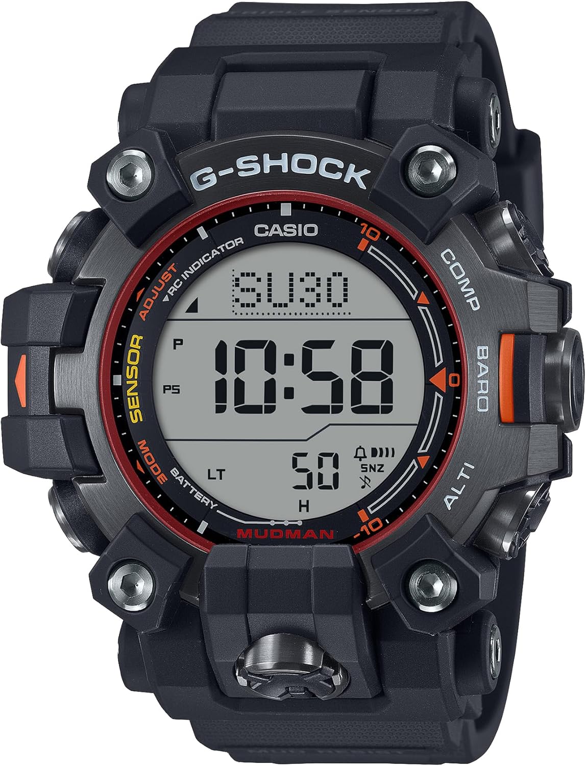メンズ腕時計 G-SHOCK MUDMAN 電波ソーラー バイオマスプラスチック採用 ブラック【国内正規品】