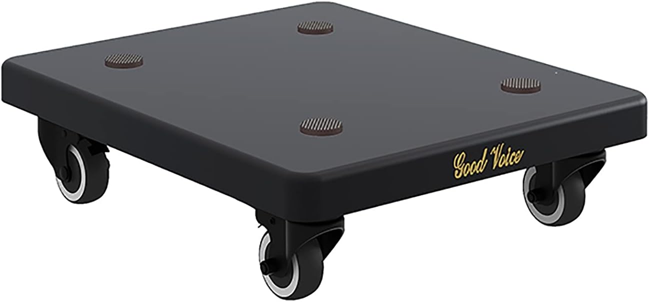 ユニバーサルスピーカースタンド - サラウンドサウンド＆ブックシェルフスピーカー用、チークと黒【構造安定性・移動便利】