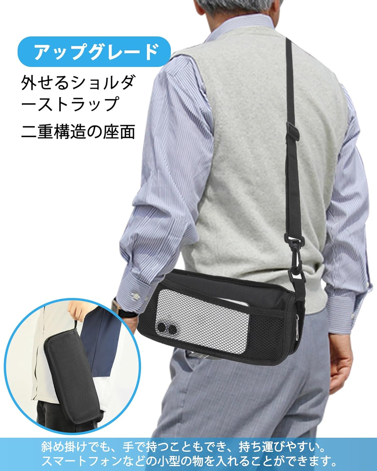 折りたたみアウトドアチェア 軽量ストラップ付き 収納ポケット付き 2025新型
