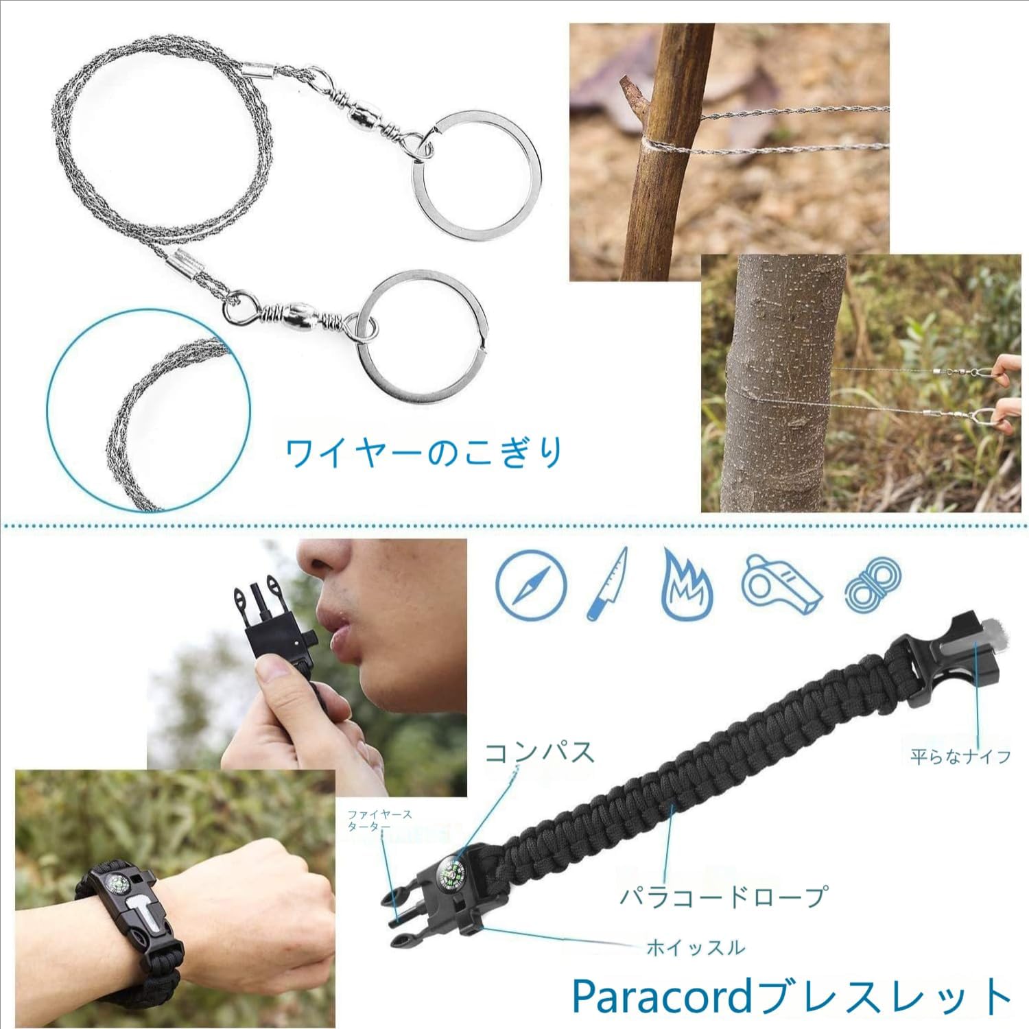 防災用多機能サバイバルツール - アウトドアキャンプ用応急用品