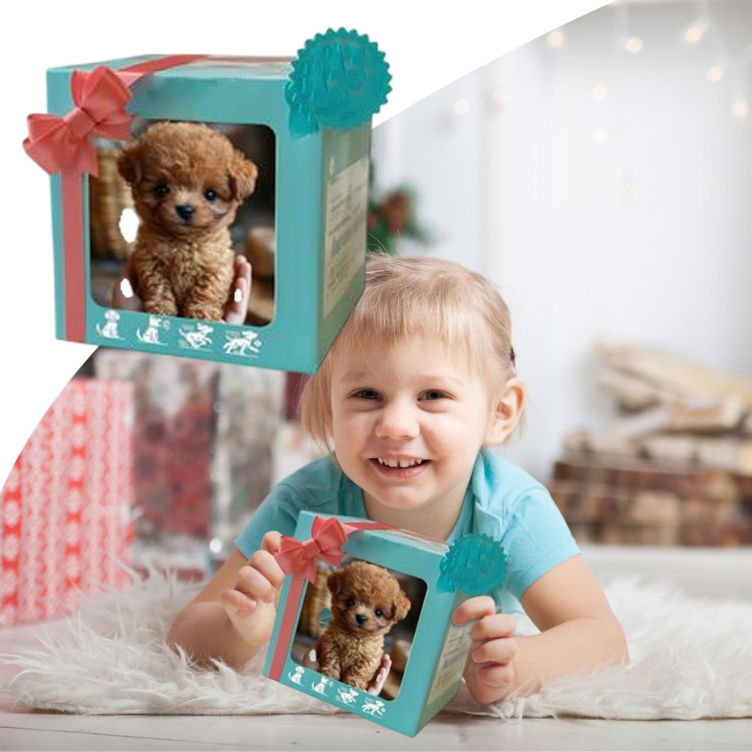 2025年版AIロボット犬おもちゃ - 歩く・吠える・尻尾を振るリアルなロボット犬