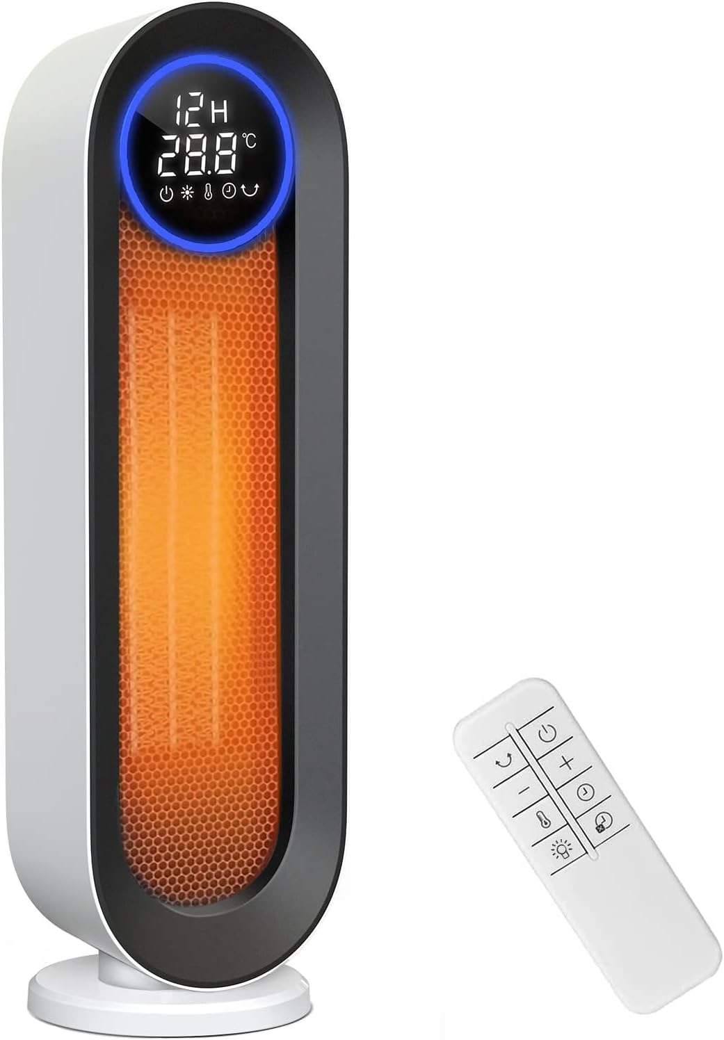 2023冬新型 セラミックファンヒーター 省エネ リモコン付き 速暖タイプ おしゃれ タワー型 800W/1200W 〜10畳 PSE認証