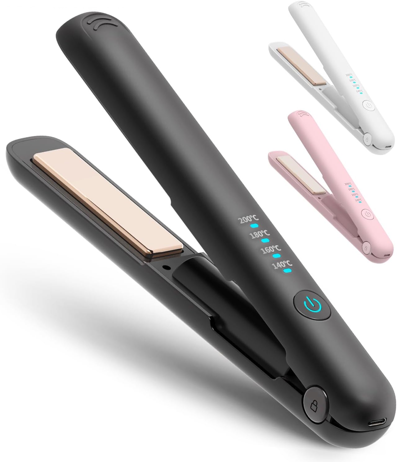 コードレス2WAYヘアアイロン 18mm プロ仕様200℃ 自動電源OFF ミニサイズ 男女兼用 旅行・出張に最適