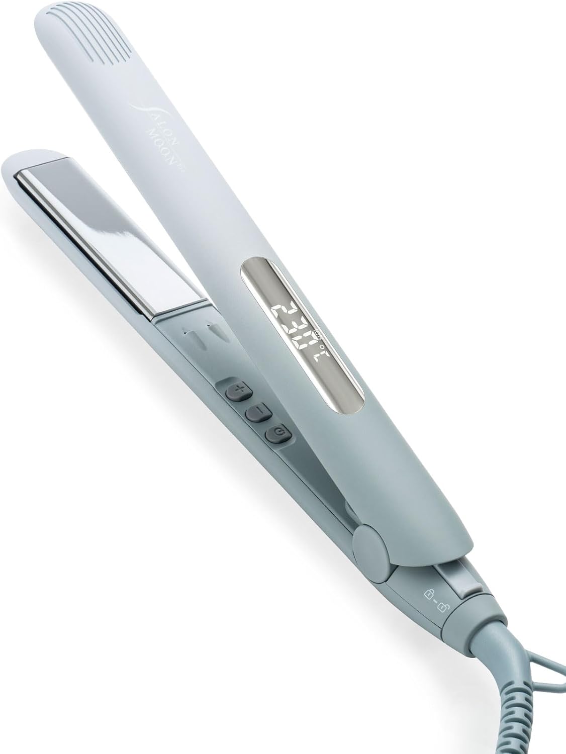 サロンムーン ストレートヘアアイロン 24mm ムーングレー 2WAY マイナスイオン 海外対応 メンズ用