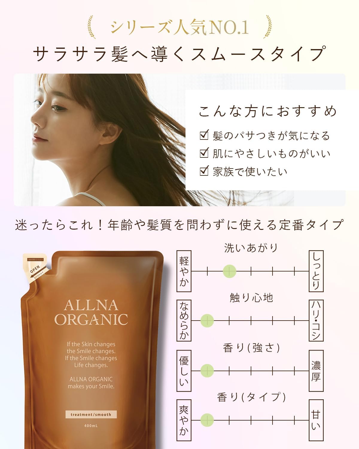 オルナオーガニックトリートメント詰め替え用400ml 無添加 日本製