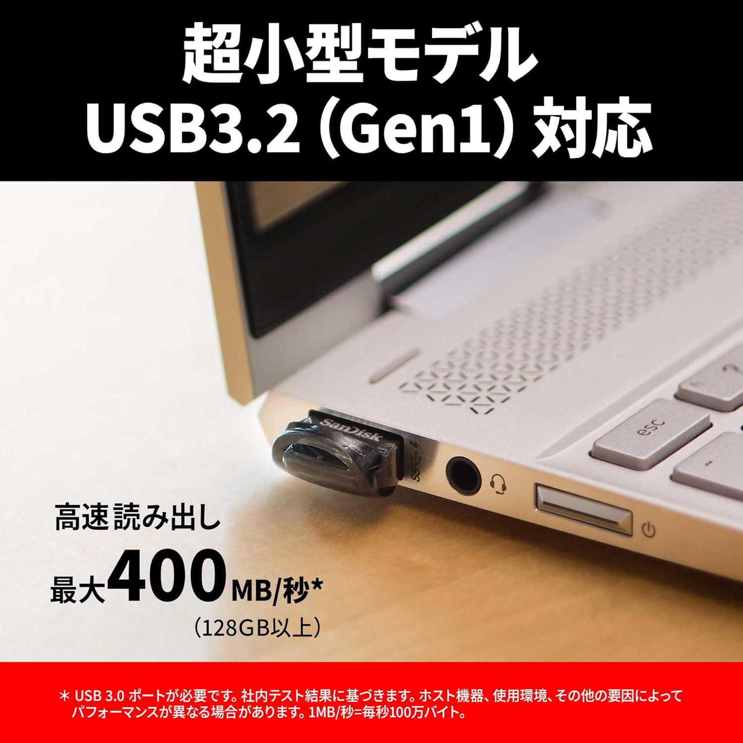 USBメモリ 256GB 超小型 SanDisk Ultra Fit USB 3.2 新パッケージ