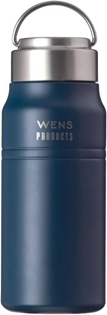 保温保冷ステンレス水筒 500ml 軽量 アウトドア用 ネイビー WENS AWPB-501NV