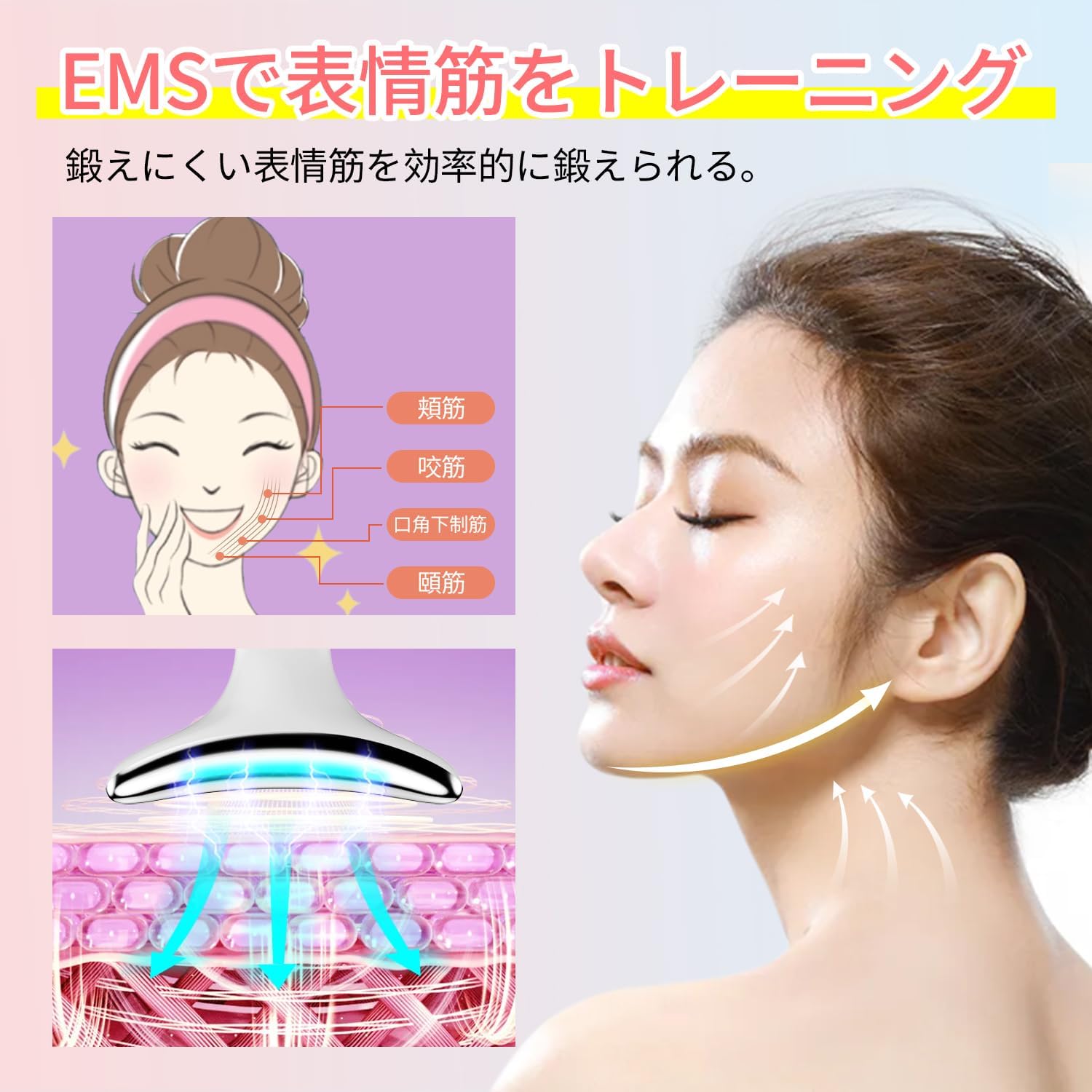 EMS6モード多機能USB充電式美顔器 - 毛穴ケア・リフトアップ用、男女兼用【誕生日・記念日・母の日・父の日ギフト】