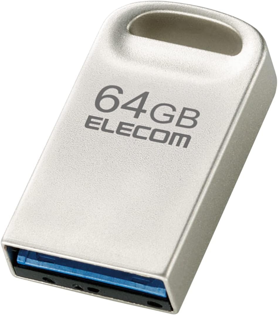超小型 USBメモリ 64GB USB3.2対応 シルバー MF-SU3A064GSV