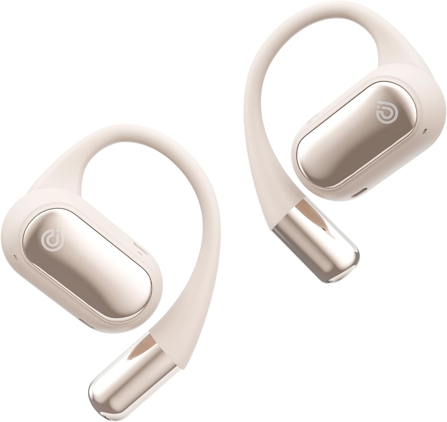 2025新改良 Bluetooth5.3 オープンイヤー ワイヤレスイヤホン イアラク 超軽量指向性音伝送技術 最高音質 ノイズリダクション (ホワイト)
