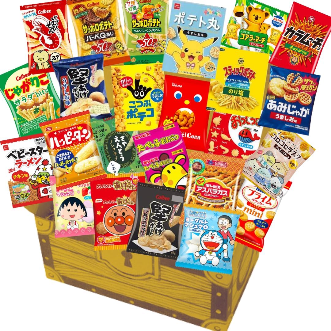 誕生日・イベント向け 24種類お菓子詰め合わせ宝箱入りセット
