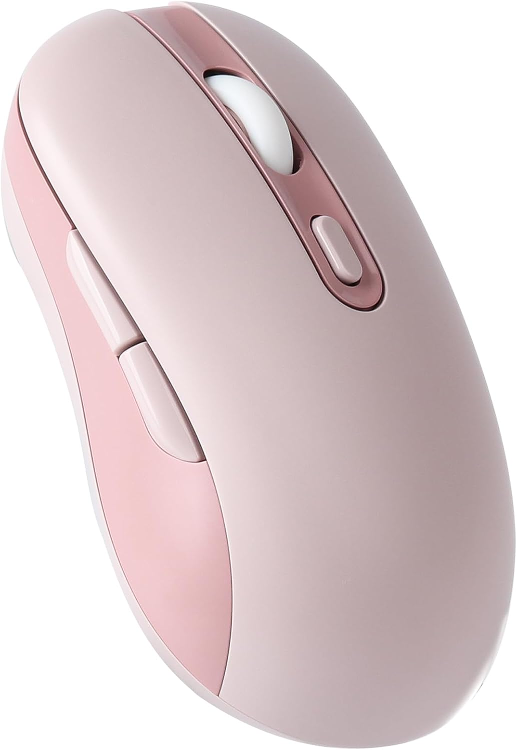 Bluetooth静音小型ワイヤレスマウス Type-C充電式 6ボタン（ピンク）