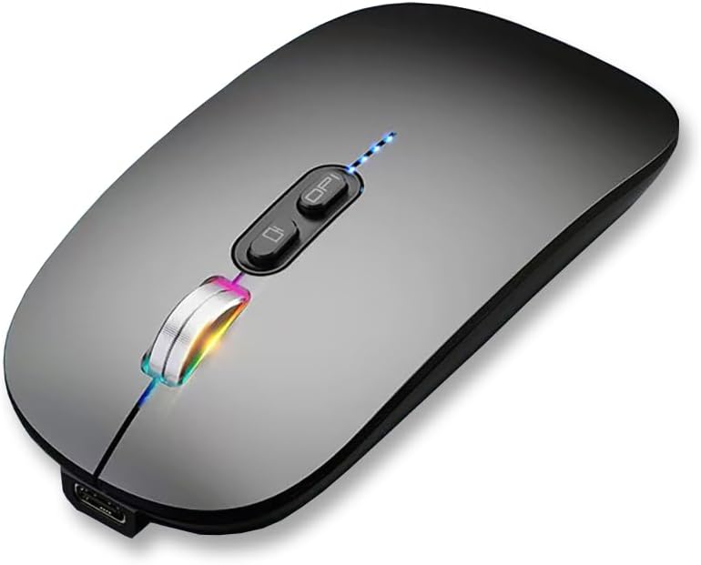Bluetooth5.1対応・静音薄型ワイヤレスマウス｜2.4GHz接続・800/1200/1600DPI・タイプC充電式