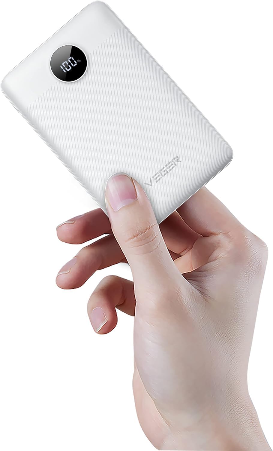 2025年業界初登場 軽量小型10000mAhモバイルバッテリー 急速充電22.5W USB-C対応 (白)