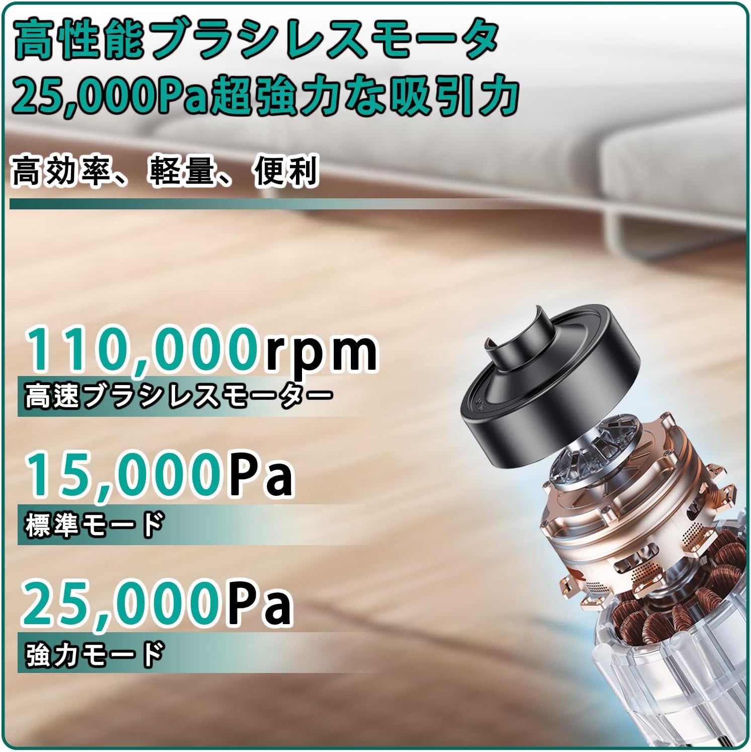 【2025革新モデル】コードレス掃除機 5WAY ハンディクリーナー HEPAフィルター付き