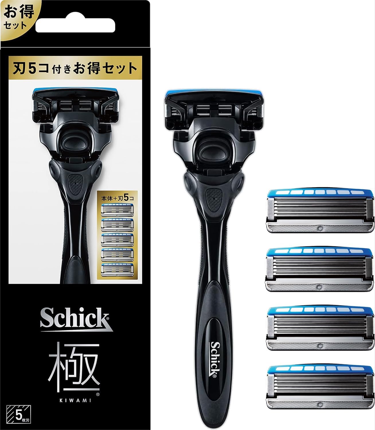 KIWAMI極刃付きホルダー＆替刃4コ入りコンボパック 髭剃りカミソリ
