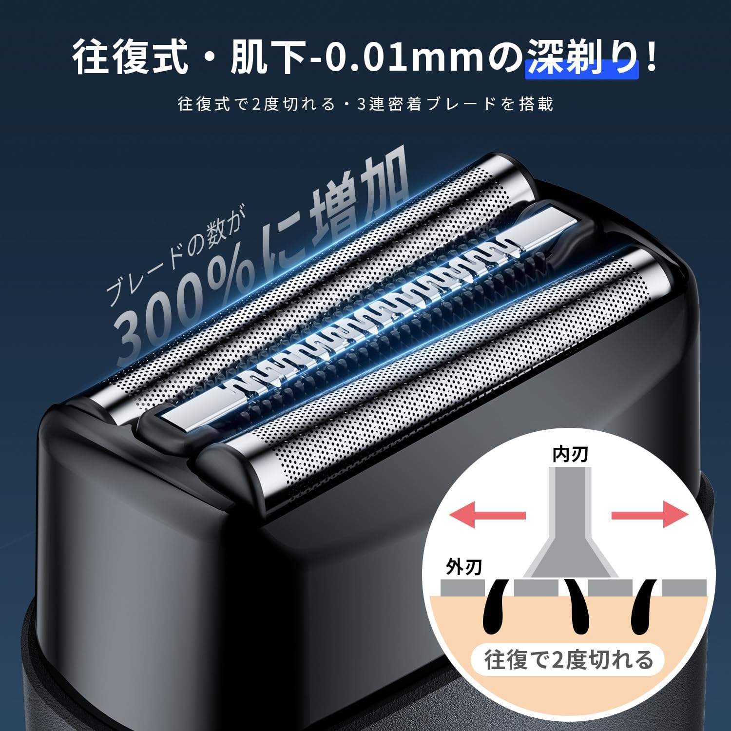 父の日プレゼント 電動シェーバー・バリカン 乾湿両用 IPX7全身防水 軽量コンパクト