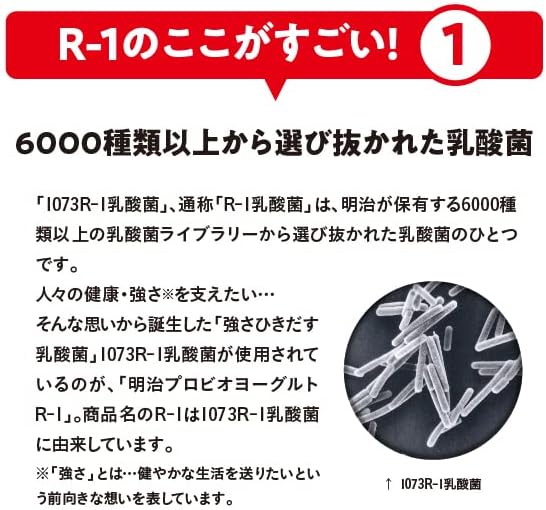 低糖・低カロリーの明治プロビオヨーグルトR-1 ドリンクタイプ 112g×12本【クール便】