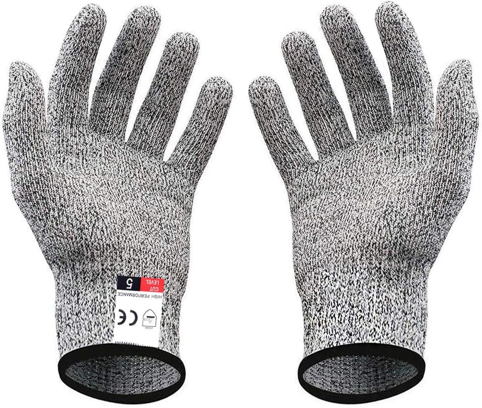 防刃作業用手袋 グレー 耐切創 DIY・防災用品