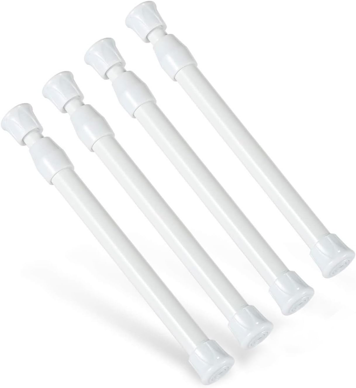 耐荷重15kg 短い突っ張り棒 30~50cm 4本セット 金属製 ホワイト