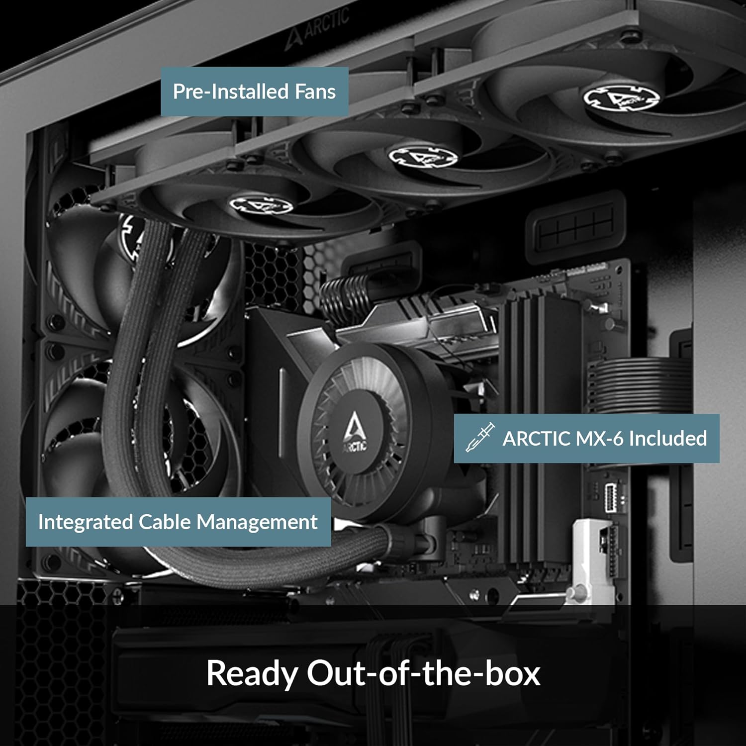ARCTIC Liquid FreezerⅢ 360 水冷CPUクーラー LGA1700/AM4/AM5対応 38mm厚ラジエーター 高静圧ファン付属