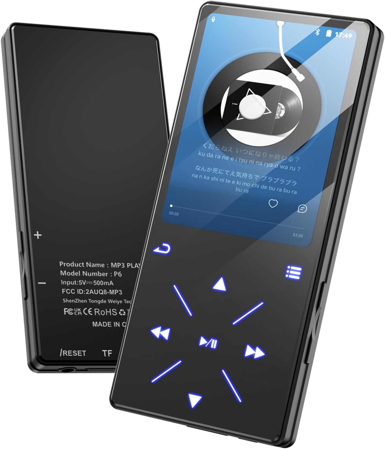 音楽プレーヤー 64GB Bluetooth5.0 タッチスクリーン HIFI音質 スピーカー内蔵 多機能 白色
