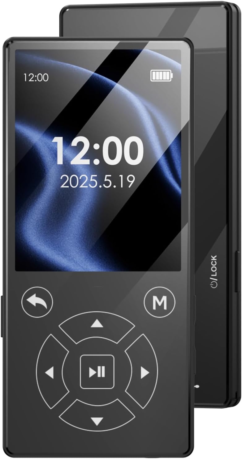 64GB MP3プレーヤー Bluetooth 5.0 HIFI音質 大画面 小型 多機能 ブラック
