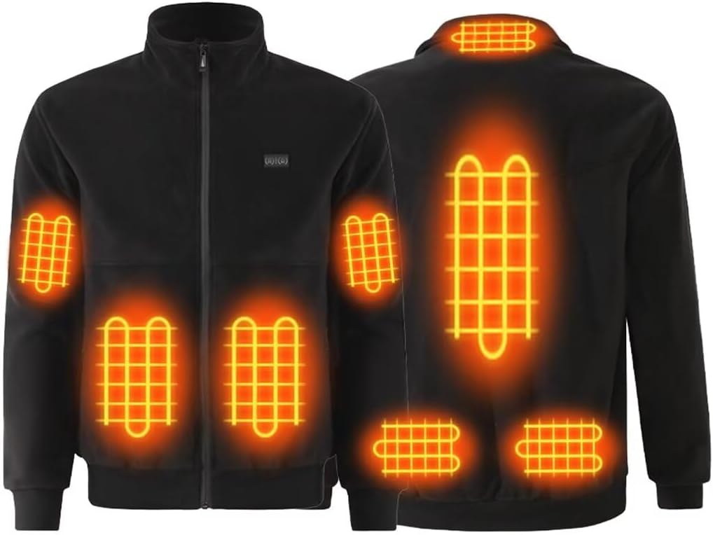 USB給電 電熱ジャケット M-6XL 8箇所発熱 ボア 男女兼用 速暖 通勤通学用