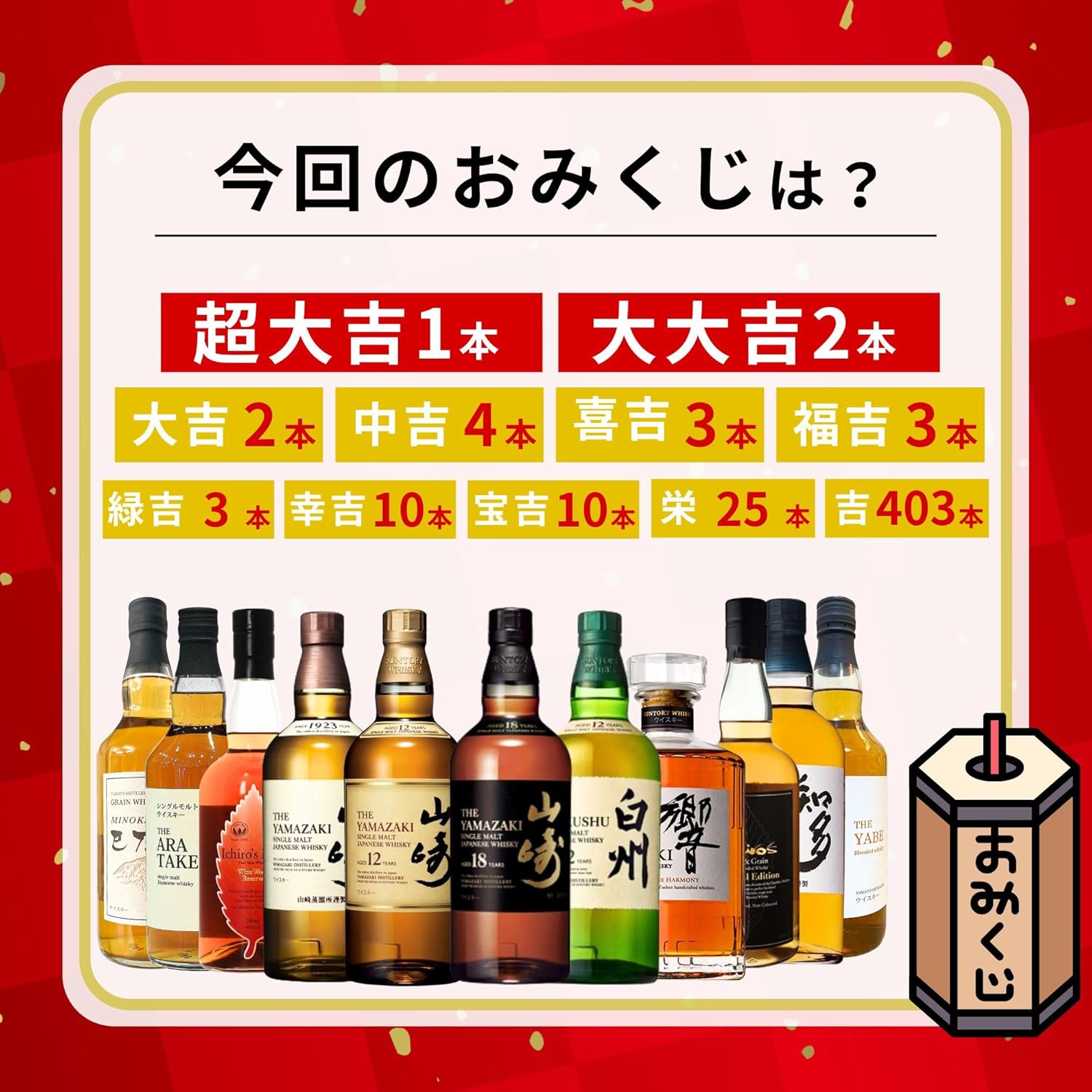 ウイスキーみくじ第60弾 6月18日発売 466口限定 福袋ガチャガチャ