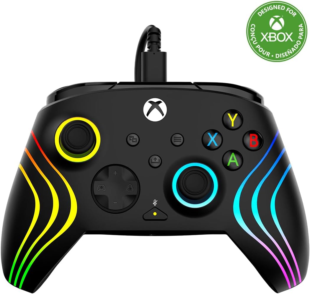 Xbox対応 有線コントローラー Afterglow Wave ブラック RGBバックライト