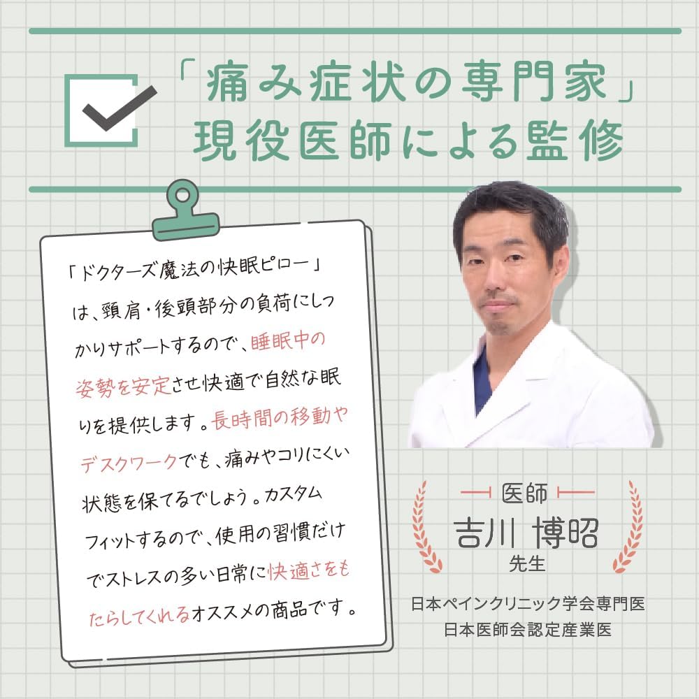 旅行用低反発ネックピロー【信頼の日本ブランド】予備カバー付 超軽量270g 安眠グッズ (ブルー)