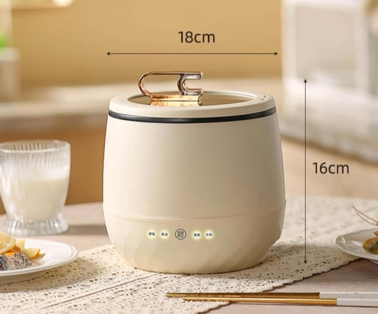 一人暮らし向けマイコン式炊飯器 1.8L 7in1機能搭載 抗菌内蓋 コンパクト (青)