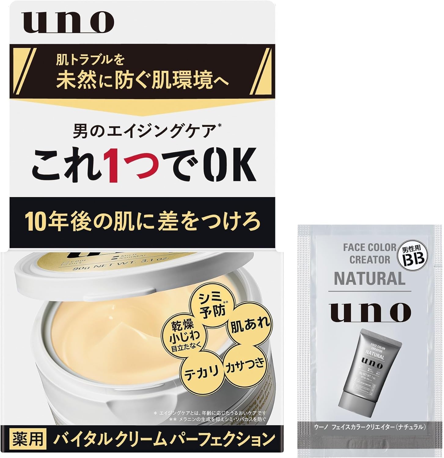 エイジングケア メンズオールインワンクリーム スキンケア 90g 医薬部外品
