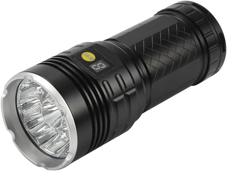 強力なLED懐中電灯 USB充電式 12000ルーメン 防水・防災対応 アウトドア用