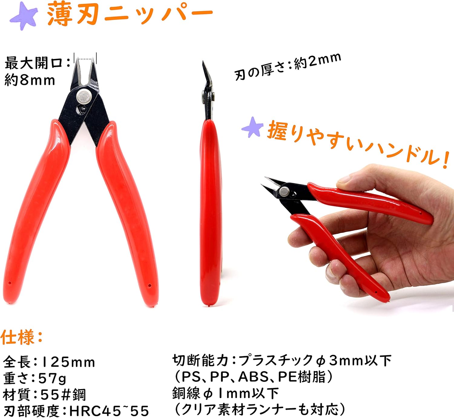 初心者向けプラモデル工具14点セット - 薄刃ニッパー・収納ボックス・ヤスリ・ピンセット付き
