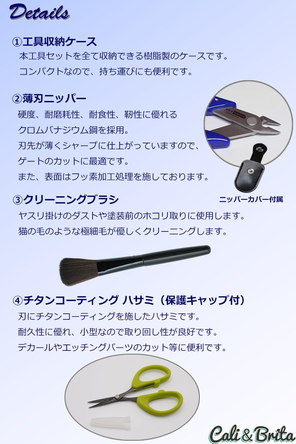 2024年改定モデル 精密プラモデル工具セット（鉄道模型・ガンプラ）