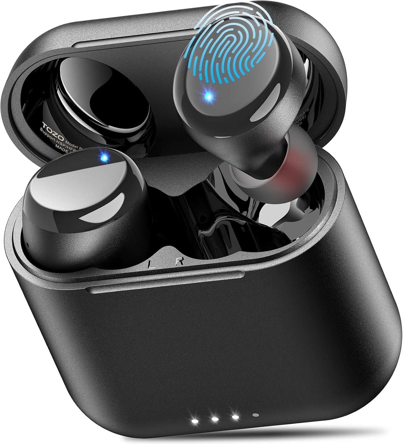 TOZO T6 ワイヤレスイヤホン - 防水・低遅延・最大50時間再生可能 (ブラック)