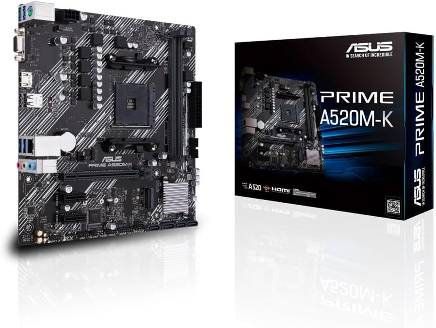 ASUS PRIME A520M-K マザーボード AMD Ryzen 5000シリーズ対応 mATX 形式