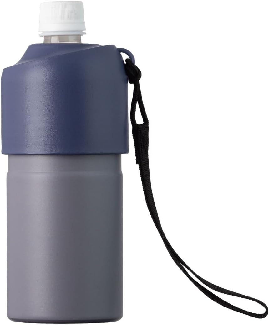 ペットボトルホルダー 保冷 真空断熱 ストラップ付き 500ml/650ml パープル