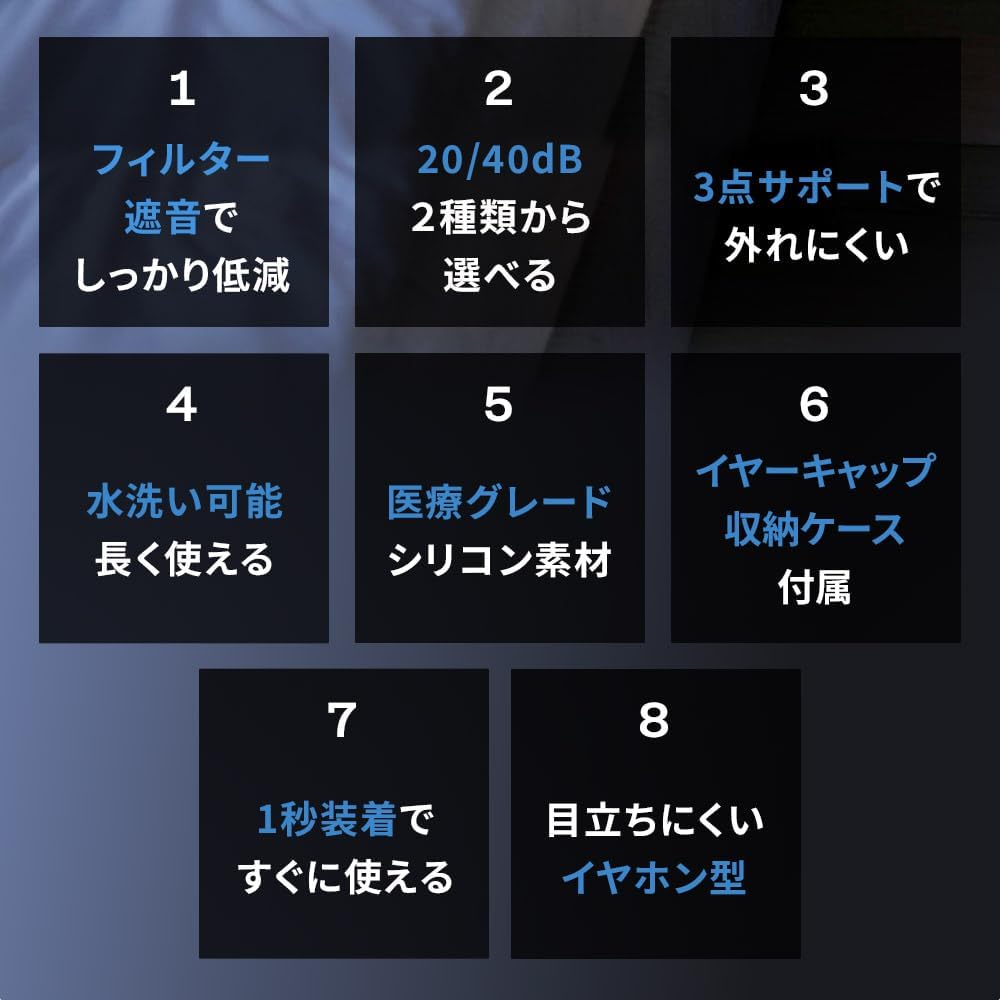 高性能子供用耳栓 静穏ノイズ軽減 (40db・ブラック・フリーサイズ)