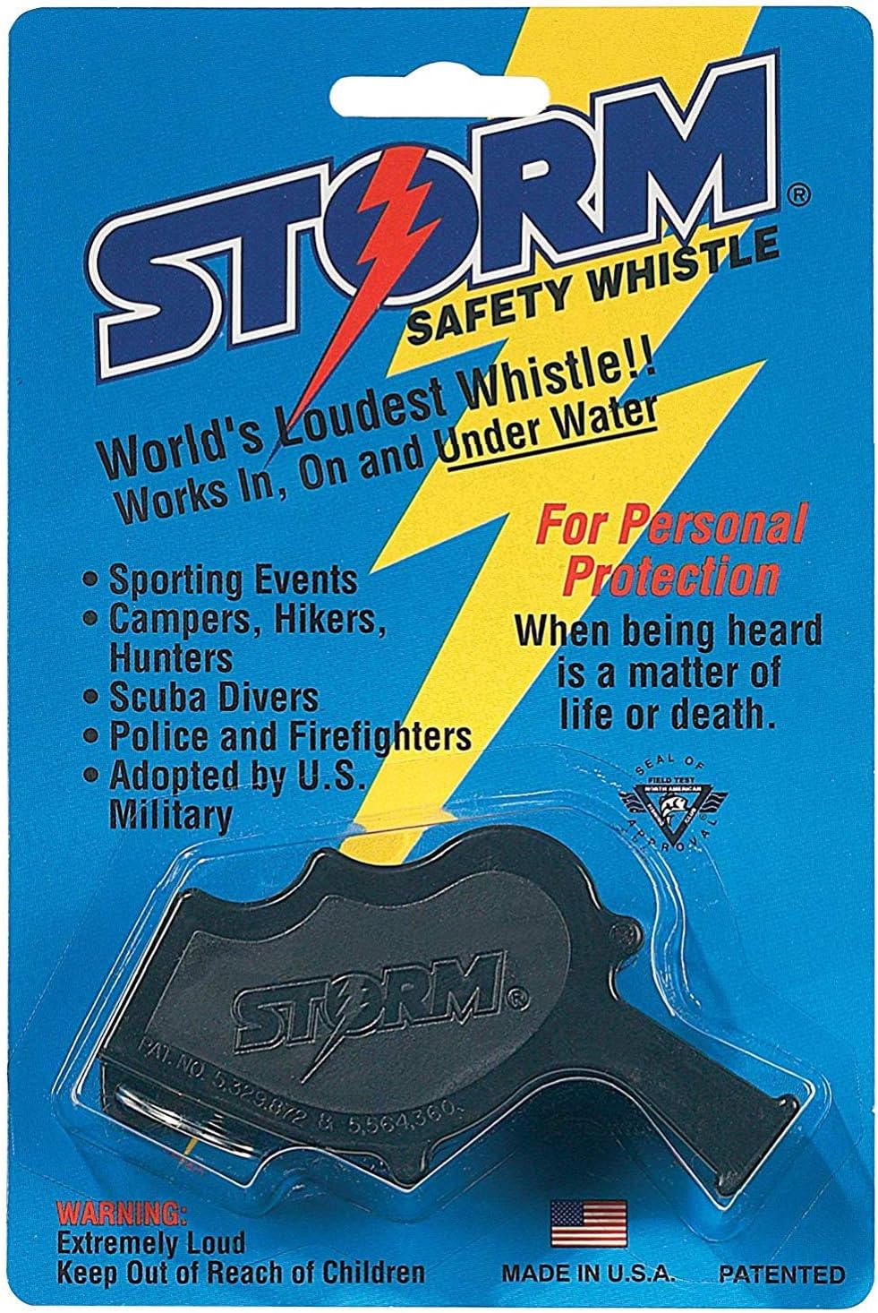 ストームセイフティーホイッスル ブラック【並行輸入品】