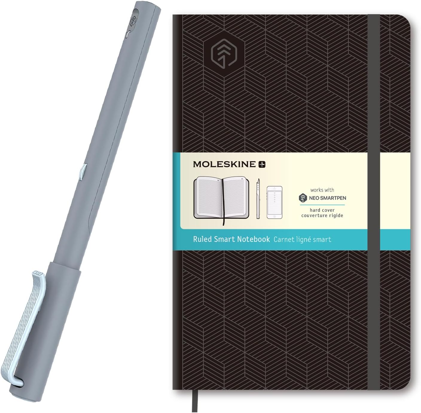 デジタル対応ネオスマートペン M1＋ グレー ギフトセット（モレスキンノート付き）【学生・社会人向け】