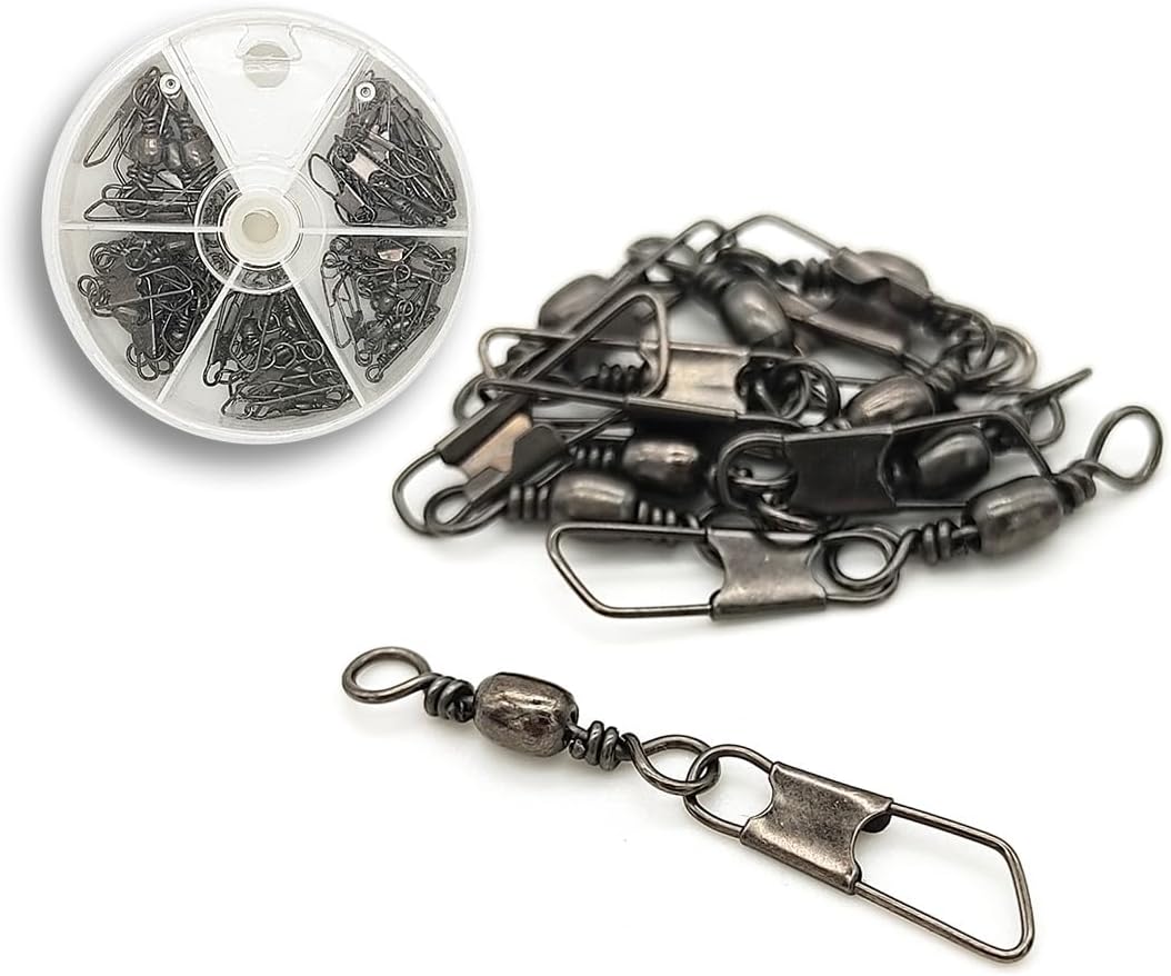 オルルド釣具 スナップ付きタル型サルカン 50個セット 5サイズ