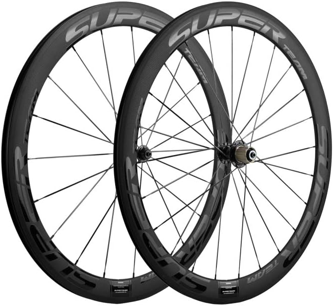 カーボンホイール 50mmクリンチャー 700c バイクホイール 1ペア (ブライトブラック)